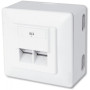Розетка сетевая Digitus 2xRJ45 STP, cat. 6, для наружной проводки (DN-9006-N)