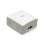 Розетка Cablexpert (NCAC-2F6-01) RJ-45, Cat6, зовнішня, біла