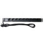 Силовой блок CSV 1U 19" на 9 розеток без выкл. алюм. корп. PDU 220В, 16А, 1,8м, WT-2261A-GER-9WAY