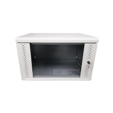 Шафа настінна EServer 19" 6U-600х350х370 (скло), сіра (ES-Е635G)