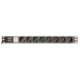 Блок розеток EnerGenie 19" 1U (EG-PDU-014) алюм. корп., 8 розеток, 16A, 2м, чорний, вилка Schuko