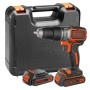 Шуруповерт BLACK&DECKER BL188KB, ударний, бесщет, 18V, 52Нм, 2ак.