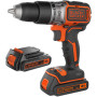 Шуруповерт BLACK&DECKER BL188KB, ударний, бесщет, 18V, 52Нм, 2ак.