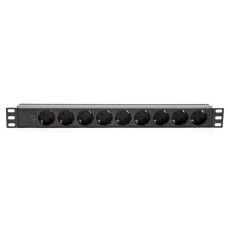 Силовой блок Kingda 19" 1U 9xSchuko, С14, без кабеля (KD-GER(16)N1009WKPB19A-C14)
