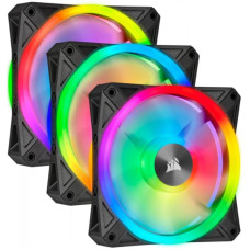 Вентилятор Corsair iCUE QL120 RGB 3 Fan Pack (CO-9050098-WW), 120x120x25мм, 4-pin PWM, черный