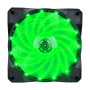 Вентилятор 1stPlayer A1-15LED Green bulk; 120х120х25мм, 4-pin