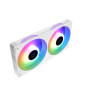 Вентилятор ID-Cooling Icefan 240 ARGB Snow, 245x125x27мм, 3-pin, 4-pin PWM, белый