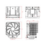 Кулер процессорный ID-Cooling SE-226-XT Black, Intel: 1700/1200/2066/2011/1151/1150/1155/1156, AMD: AM4, 129x106x154 мм, 4-pin