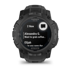 Смарт-годинник Garmin Instinct 3 50mm Tactical Solar Black with Charcoal Silicone Band (010-02935-90)
