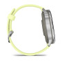 Смарт-годинник Garmin Venu 4 45mm Silver Bezel with Citron Silicone Band (010-03014-02)