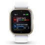 Смарт-годинник Garmin Venu Sq 2 Light Gold Aluminum Bezel with White Case and Silicone Band (010-02701-81)