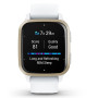Смарт-годинник Garmin Venu Sq 2 Light Gold Aluminum Bezel with White Case and Silicone Band (010-02701-81)