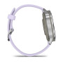 Смарт-годинник Garmin Venu 4 41mm Silver Bezel with Periwinkle Silicone Band (010-03013-01)