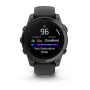Смарт-годинник Garmin Fenix E 47mm AMOLED Slate Gray Steel with Black Silicone Band (010-03025-13)