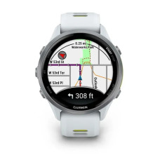 Смарт-годинник Garmin Forerunner 970 Whitestone Titanium with Whitestone/Translucent Amp Yellow Silicone with Silver Buckle (010-02969-61)