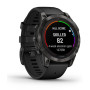 Смарт-годинник Garmin Fenix 7 Pro Sapphire Solar Carbon Gray DLC Titanium with Black Silicone (010-02777-54)
