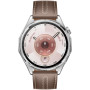 Смарт-годинник Huawei Watch GT 6 46mm Steel with Brown Composite Leather Strap (55020FTW)