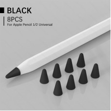 Чехол TPU Goojodoq для наконечника стилуса Apple Pencil (1-2 поколение) (8шт) Black (1005001835985075B)