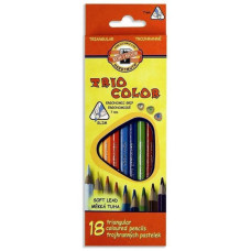 Карандаши цветные Koh-i-Noor 3133 Triocolor, 18шт, set of triangular coloured pencils (3133018004KS)