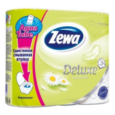 Туалетная бумага Zewa Deluxe 3-слойная Ромашка Белая 4 шт (7322540060133)