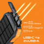 Універсальна мобільна батарея Promate SolarTank-10PDQi 10000mAh 20W Black