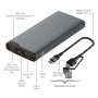 Универсальная мобильная батарея 4smarts VoltHub Pro 10000mAh 22.5W with Quick Charge, PD gunmetal *Select Edition*