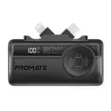 Універсальна мобільна батарея Promate PowerUp-Trio 5000mAh 20W Black