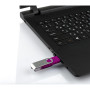 USB флеш накопитель eXceleram 32GB P1 Series Silver/Purple USB 2.0 (EXP1U2SIPU32)