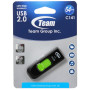 USB флеш накопитель Team 64GB C141 Green USB 2.0 (TC14164GG01)