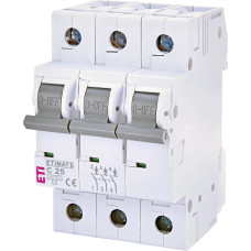 Автоматичний вимикач ETI ETIMAT 6 3p C 25А (6 kA) (2145518)