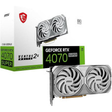 Відеокарта GF RTX 4070 12GB GDDR6X Ventus 2X White OC MSI (GeForce RTX 4070 VENTUS 2X WHITE 12G OC)
