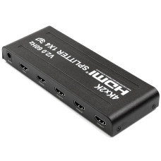 Сплітер PowerPlant (CA912483) HDMI - 4xHDMI, чорний