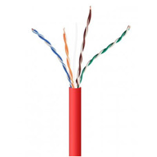 Кабель вита пара Cablexpert (UPC-5004E-SOL-R) CAT5e, алюміній під міддю (CCA з AWG24), неекранований, червоний, 305м