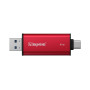 Накопичувач зовнішній SSD USB 1TB Kingston Dual Portable Red (SPSD/1TB)