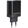 мережева зарядка DEFENDER (83573)UPA-101 чорний, 1 USB, QC 3.0, 18W