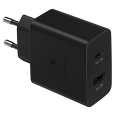 мережева зарядка SAMSUNG EP-TA220NBEGRU 35W Charger Duo USB-C+USB Чорний