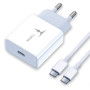 мережева зарядка T-PHOX PD 18W Charger+Type-C-C 60W cable 1m (Біла)