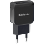 мережева зарядка DEFENDER (83581)UPС-21 2xUSB,5V/2.1А кабель microUSB