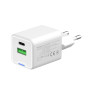 Мережевий зарядний пристрій ColorWay GaN Mini 30W PD Port PPS USB (Type-C PD + USB QC4.0) White (CW-CHS053PD-WT)