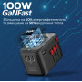 Зарядний пристрій Promate TripMate-GaN100 100W Black