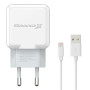 Сетевое зарядное устройство Grand-X (1xUSB 2.1A) White (CH03LTW) + кабель Lightning