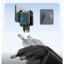 Мережевий зарядний пристрій Anker GaN Charger 100W, 2xUSB-C, 1xUSB-A, Display Dark Gray (B121BGZ1) + кабель USB Type-C