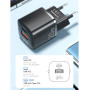 Мережевий зарядний пристрій Essager Camber 20W USB A + Type C Black (ECTAC-HMB01-P)