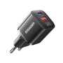 Мережевий зарядний пристрій Essager Camber 20W USB A + Type C Black (ECTAC-HMB01-P)
