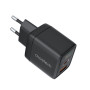 Мережевий зарядний пристрій Choetech (USB-C+USB-A) Black (PD6052-EU-BK)