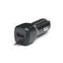 Автомобильное зарядное устройство REAL-EL CA-17 (2USB, 2.1A) Black + кабель Lightning