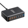 Мережевий зарядний пристрій Essager Engine 320W 4xUSB-C+4xUSB-A Black (EZC320W-QJB0G-Z)