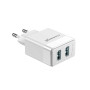 Сетевое зарядное устройство Grand-X (2xUSB 2.4А) White (CH-50W)