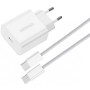 Мережевий зарядний пристрій Essager Vanjane 20W USB-C White (EFJB02-JSTT2-T) + кабель USB Type-C