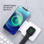 Беспроводное зарядное устройство ColorWay MagSafe Duo Charger 15W for iPhone White (CW-CHW32Q-WT)